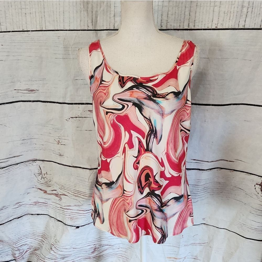 Lafayette 148 Swirling Silk Tank‎ Size 6